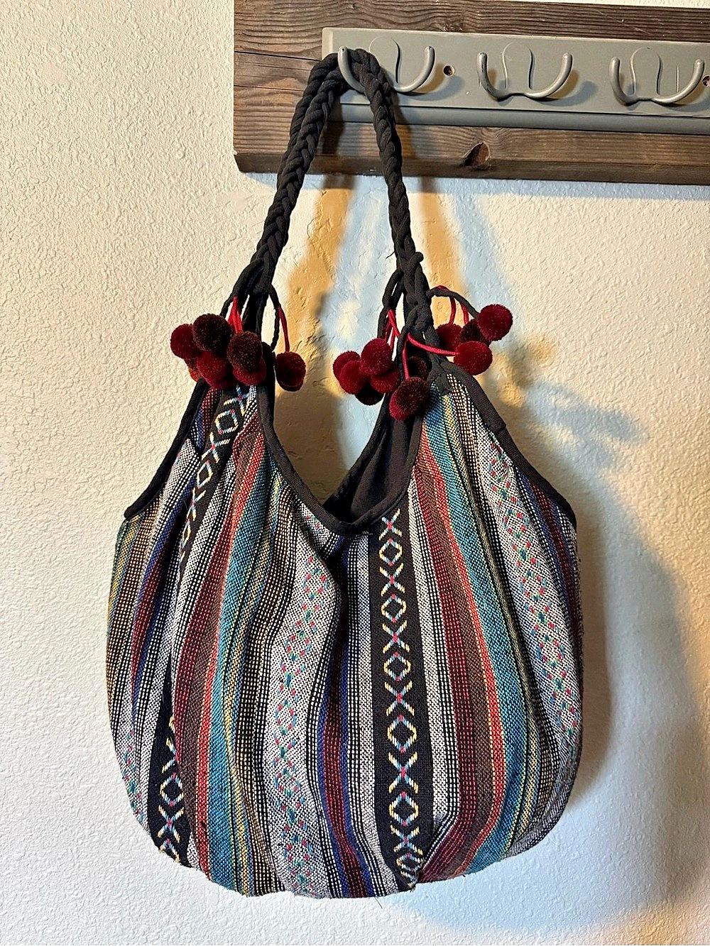 Multicolor Striped Shoulder Bag